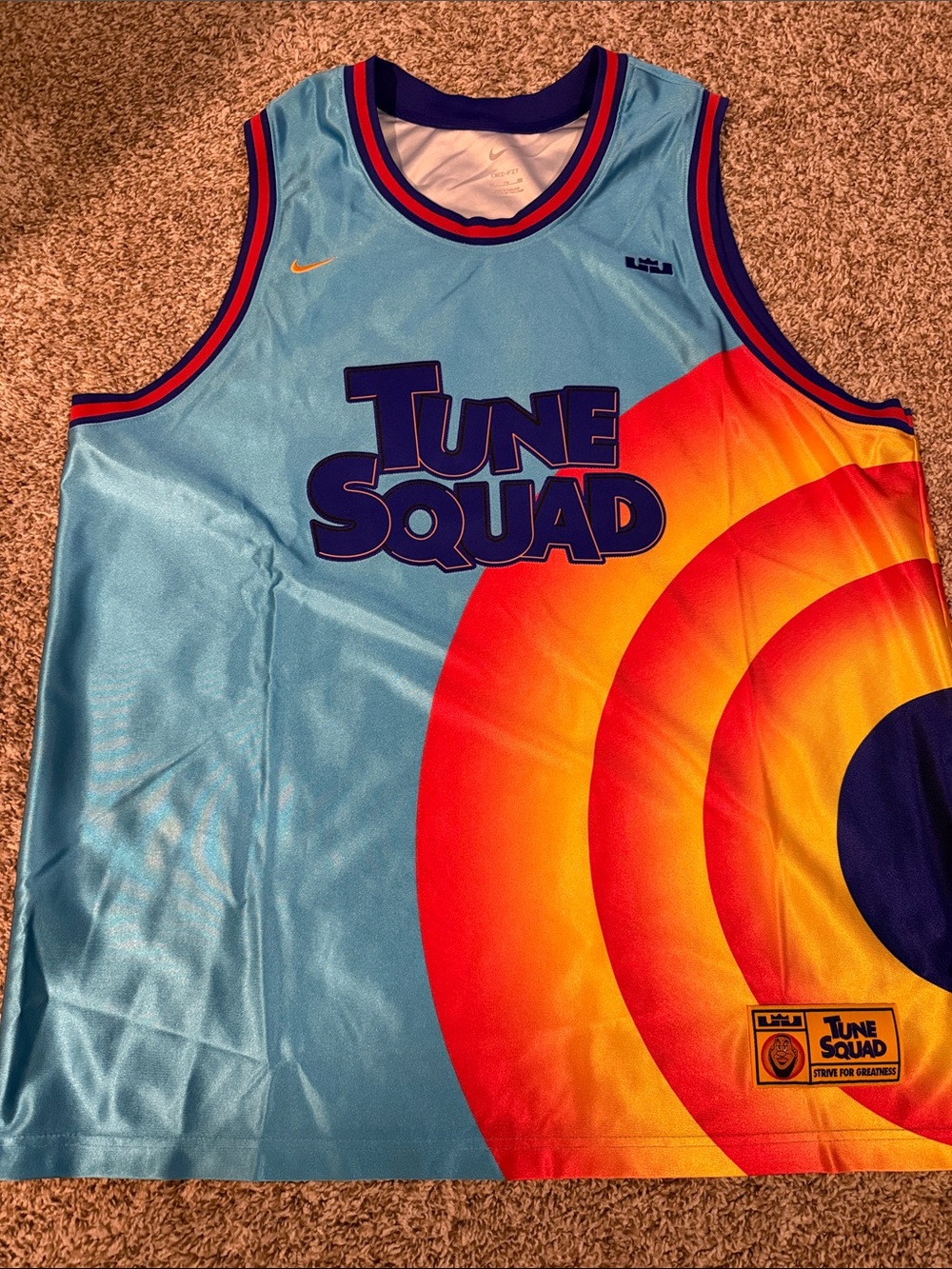 Nike Tune Squad Blue Multicolor Basketball Jersey